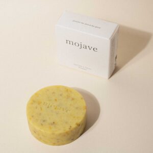 Savon jaune et packaging horchata logo Mojave