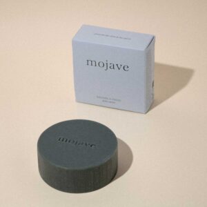 Savon bleu et packaging palo santo logo Mojave